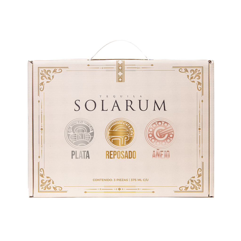 Tequila Solarum Set 3 pcs 375 ml Plata, Reposado and Añejo