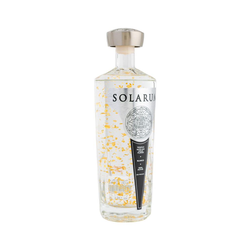 Tequila Solarum Blanco with 24k Gold flakes - 750 mL