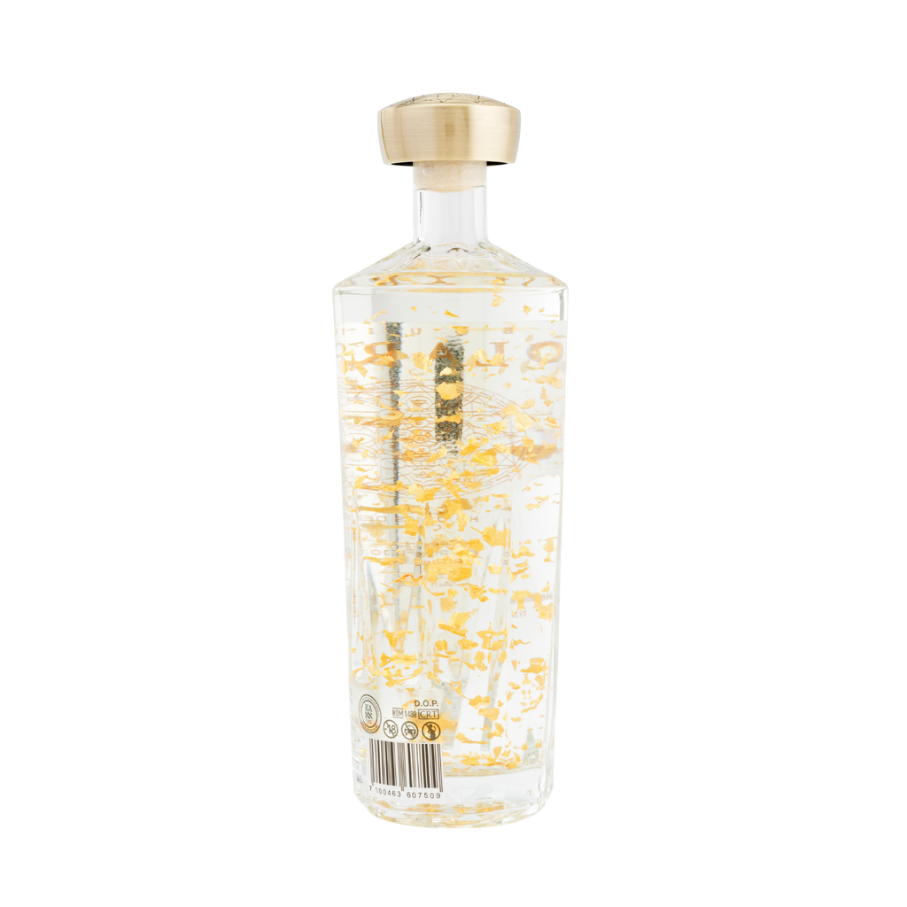 Tequila Solarum Extra Añejo Cristalino with 24k Gold flakes - 750 mL