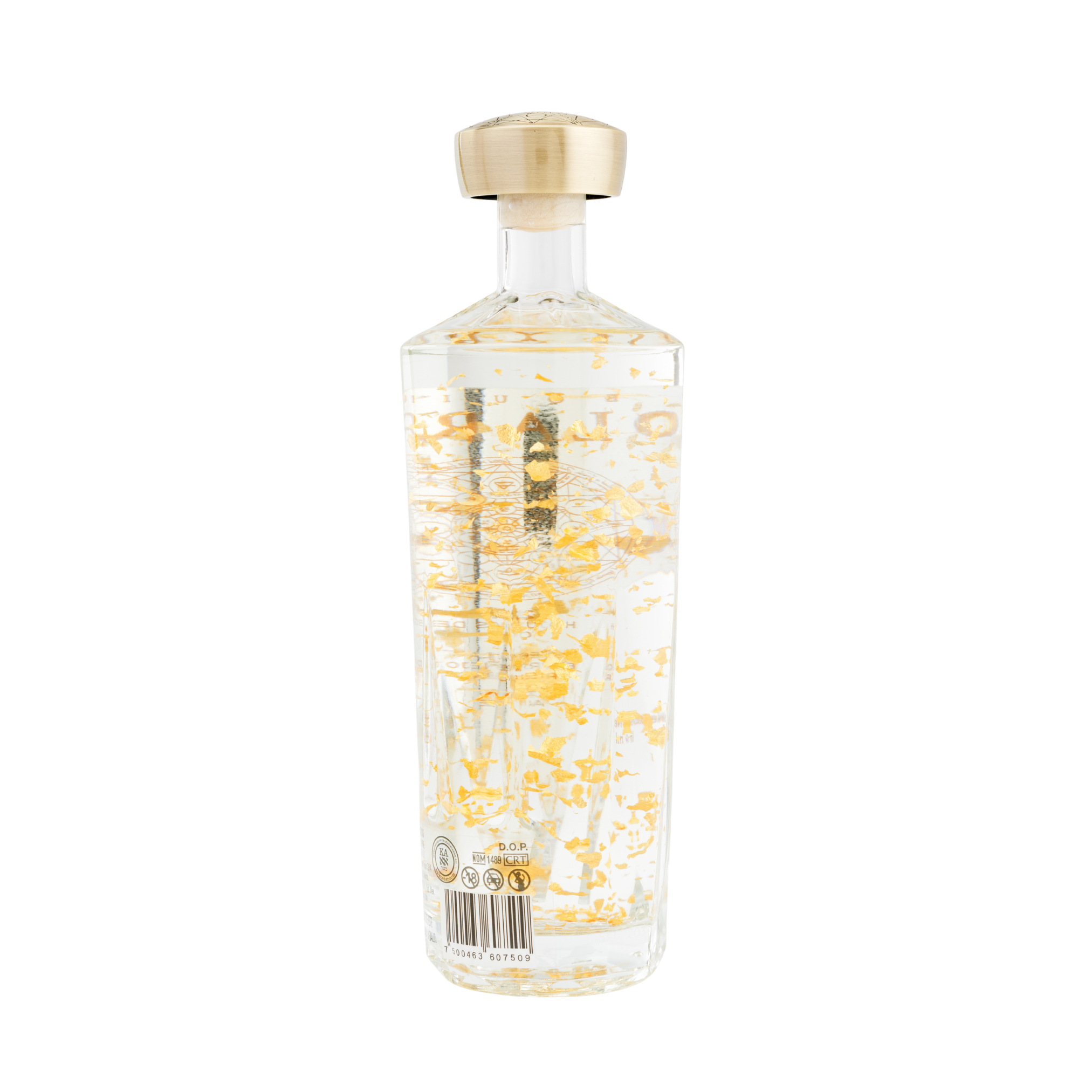 Tequila Solarum Extra Añejo Cristalino with 24k Gold flakes - 750 mL