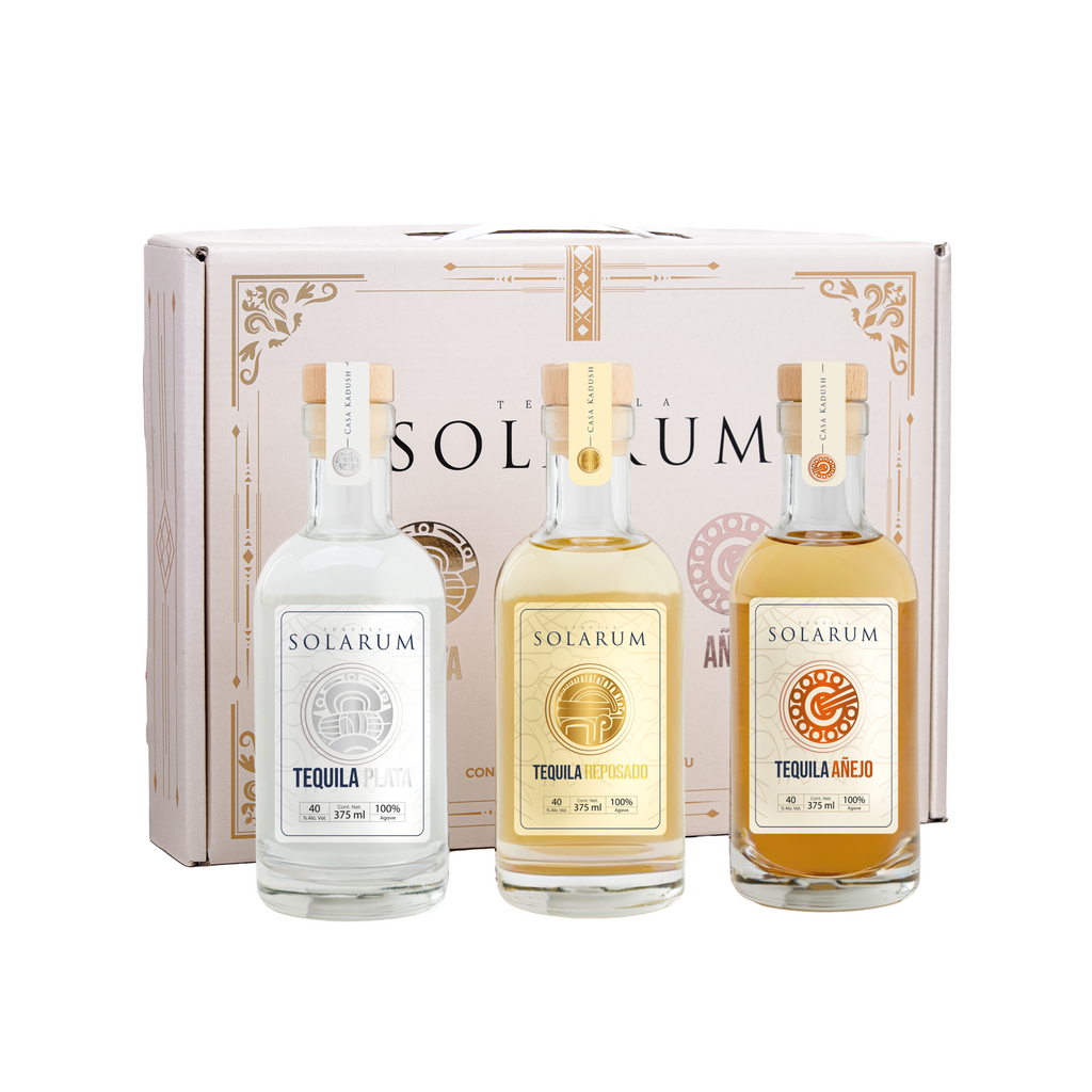 Tequila Solarum Set 3 pcs 375 ml Plata, Reposado and Añejo