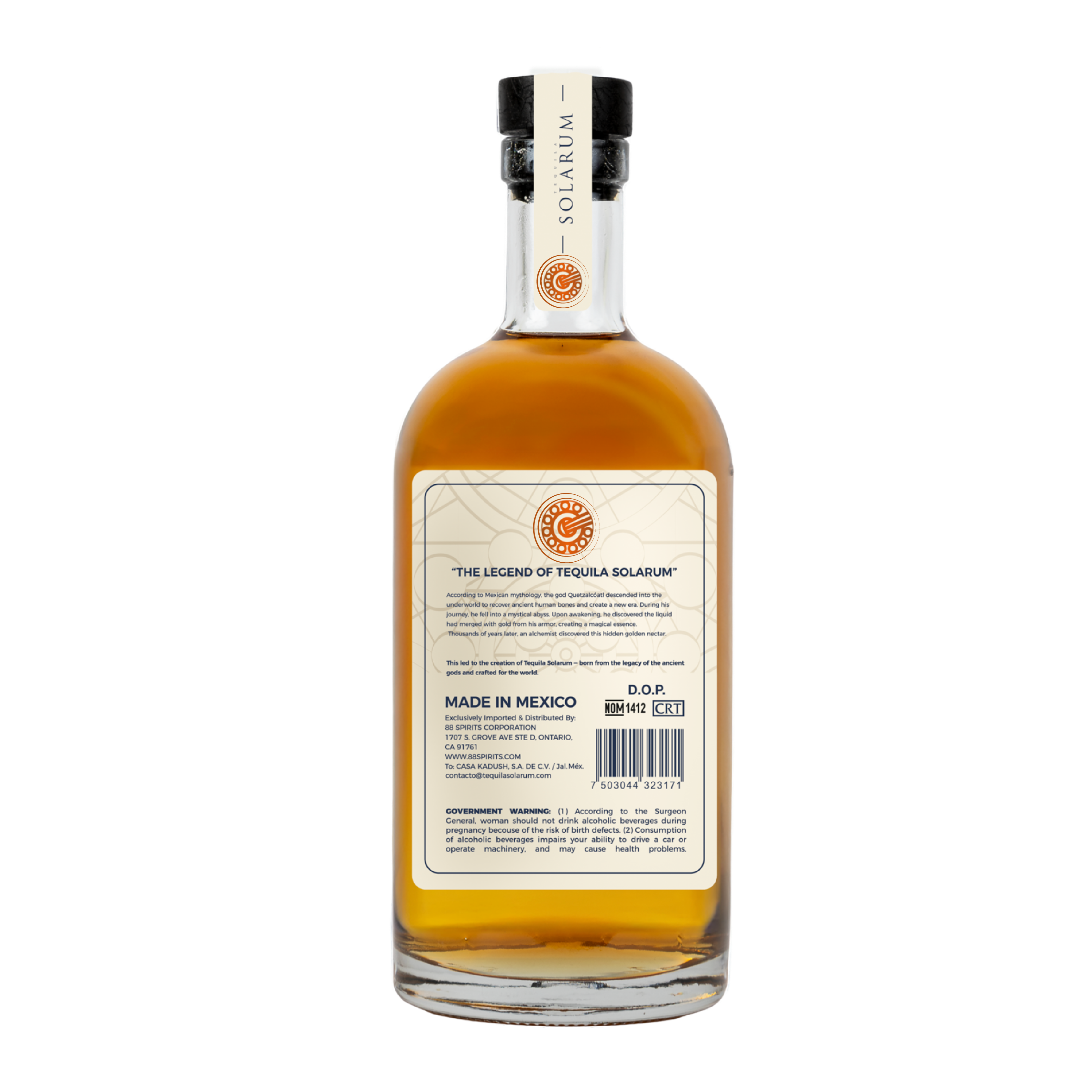 Tequila Solarum Añejo 750 ml