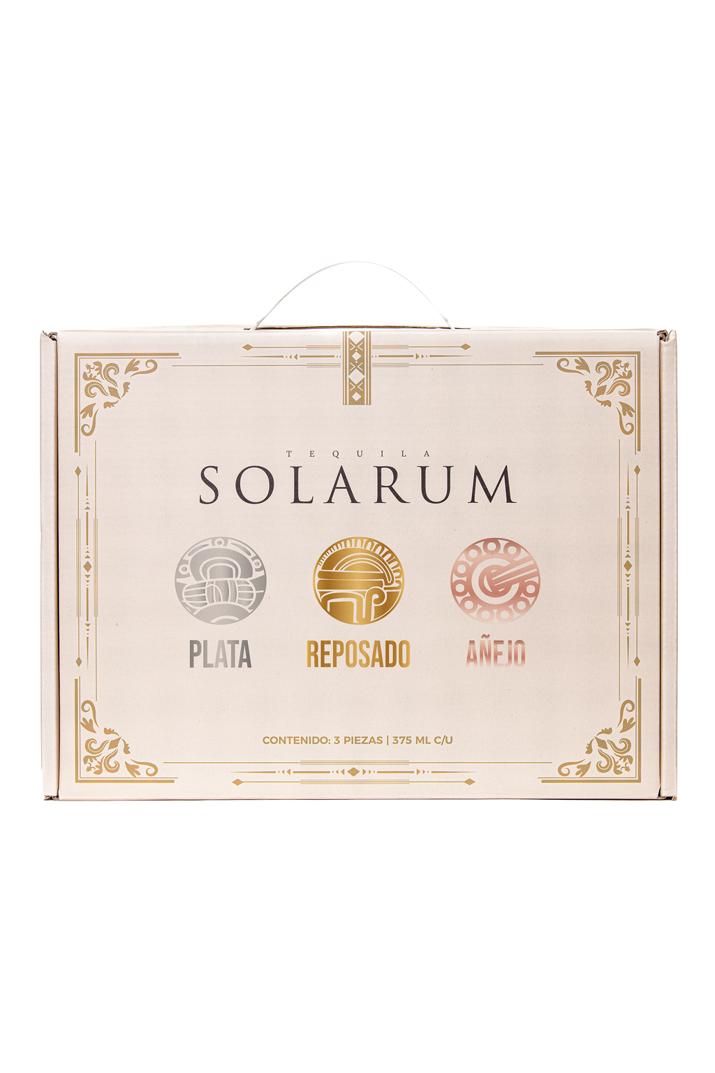 Tequila Solarum Set 3 pcs 375 ml Plata, Reposado and Añejo