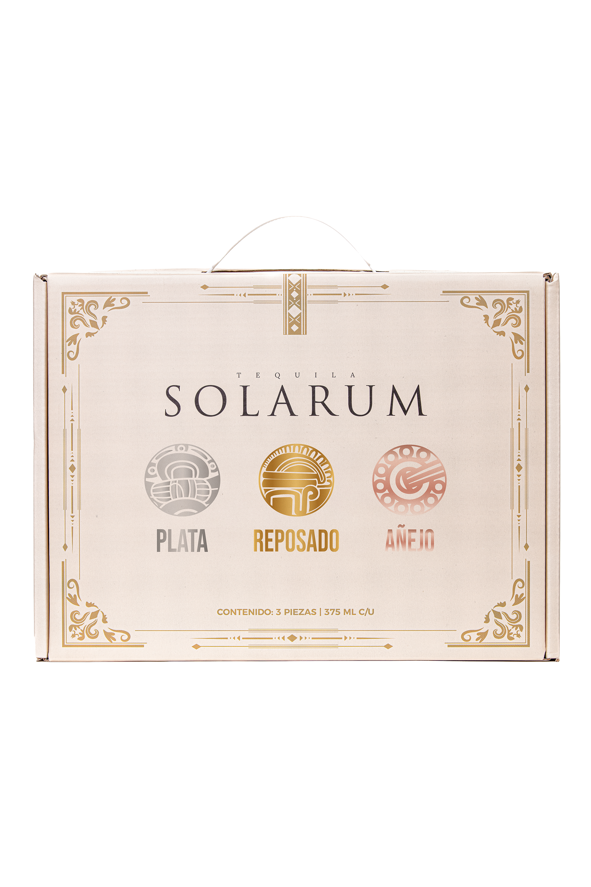Tequila Solarum Set 3 pcs 375 ml Plata, Reposado and Añejo