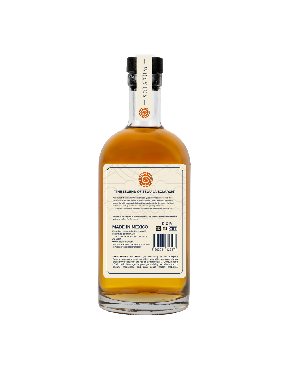 Tequila Solarum Añejo 750 ml